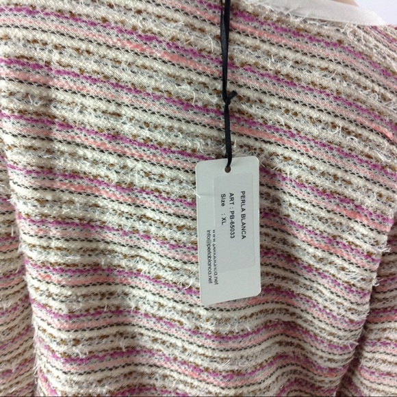 New Perla Blanca Women Tweed Blazer Jacket - Picture 3 of 5